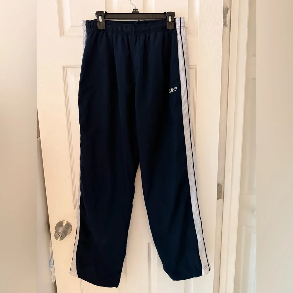 REEBOK Vintage Dark Blue Pants with White Stripes